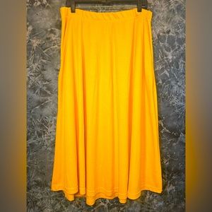 Jessica London Bright Yellow Midi Skirt